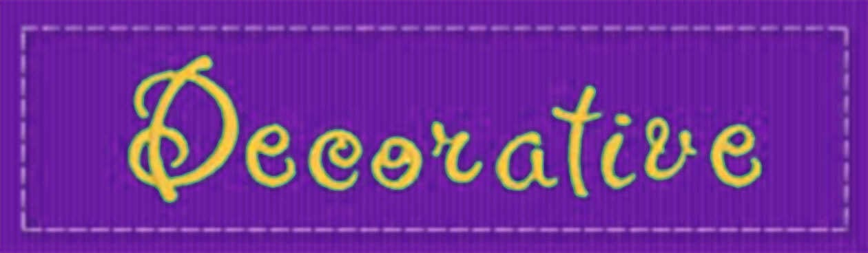 Decorative BX embroidery font category