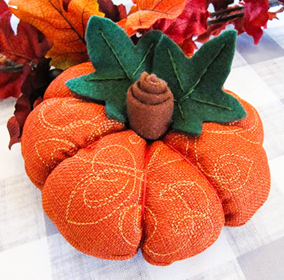 Easy DIY Embroidered Pumpkin Decor-Machine-Embroidery