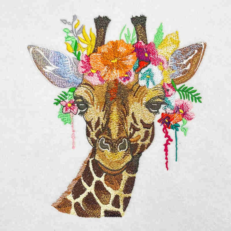 EL Giraffe 3 embroidery design