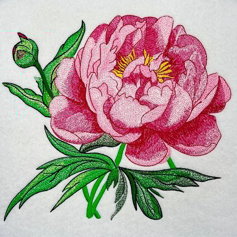 Peony 3 embroidery design
