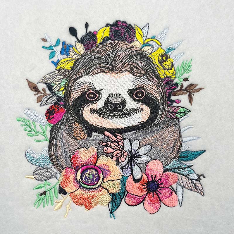 Sloth 2 embroidery design