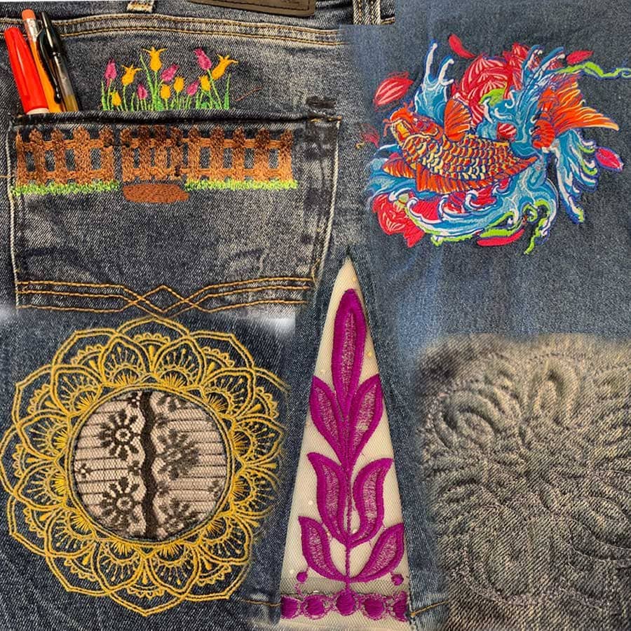 embroider on denim