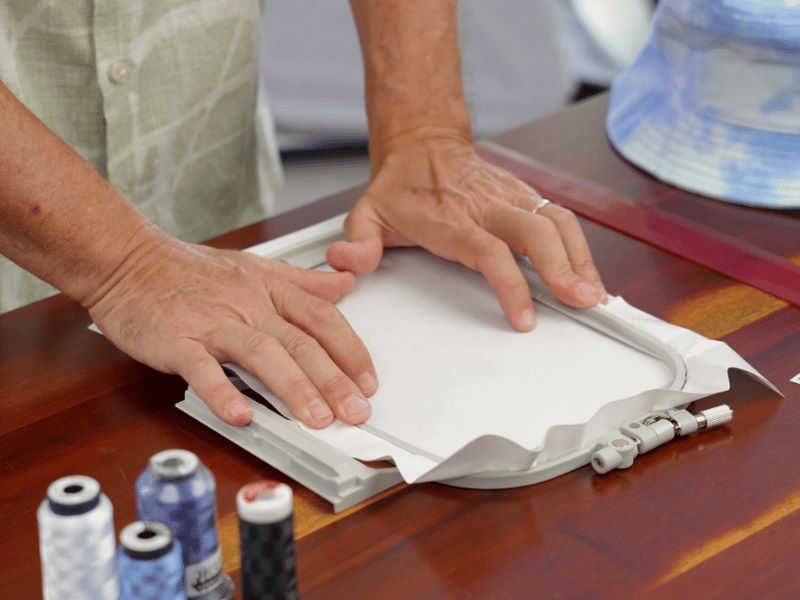 EmbroideredBucketHat Stabilizer Hooped