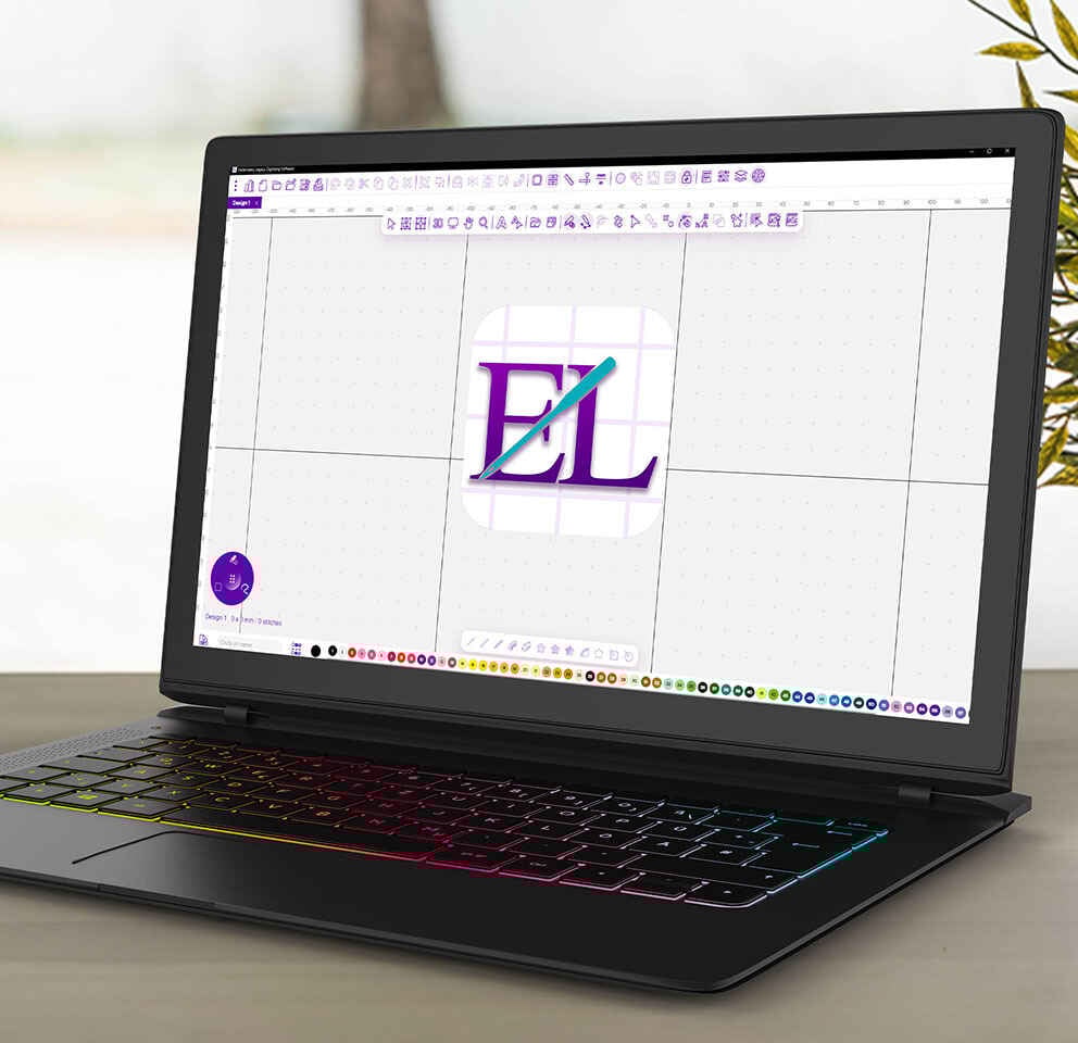 Embroidery Legacy embroidery software on computer screen