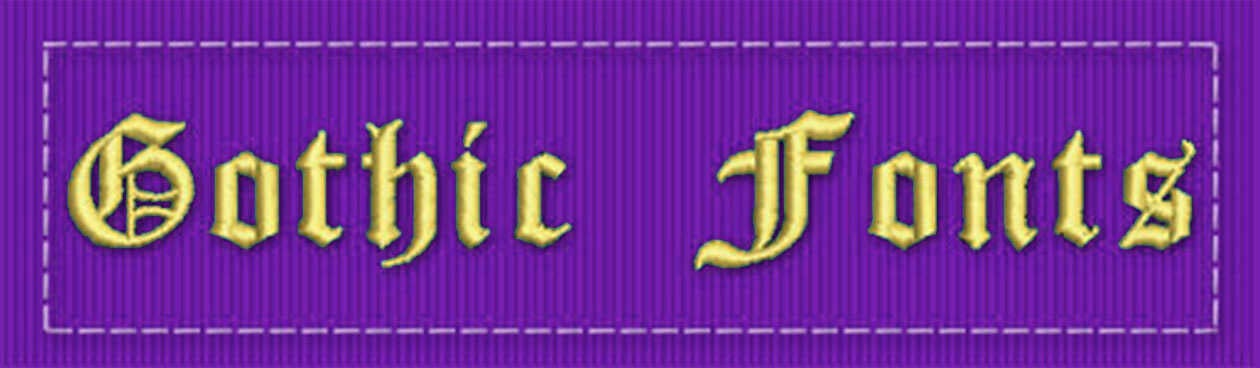Gothic ESA embroidery font category
