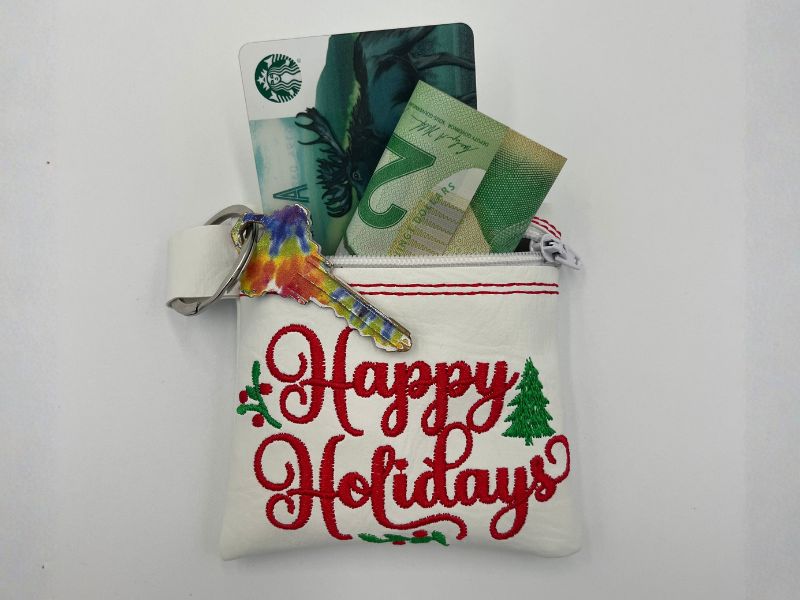 Happy Holidays Zipper Bag