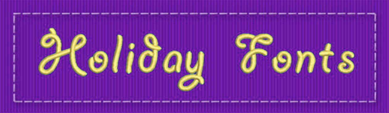 Holiday ESA embroidery font category