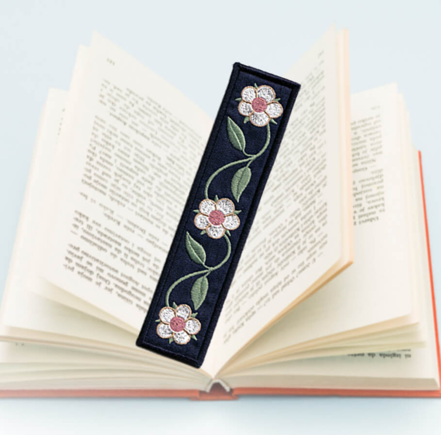How to embroider a in-the-hoop bookmark