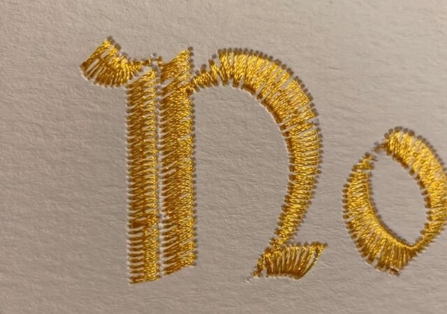 embroidery on paper