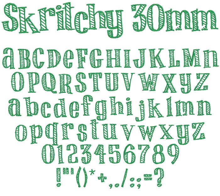 Skritchy 30mm Font 1
