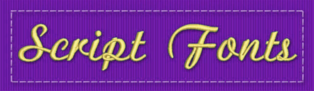 Script ESA embroidery font category