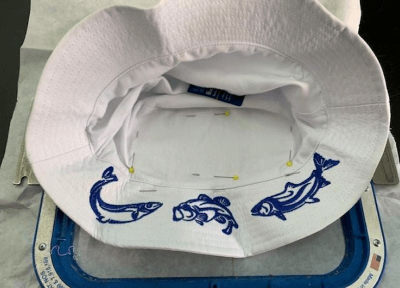 secure fabric bucket hat