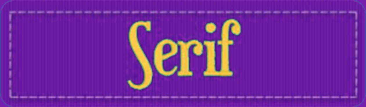 Serif BX embroidery font category