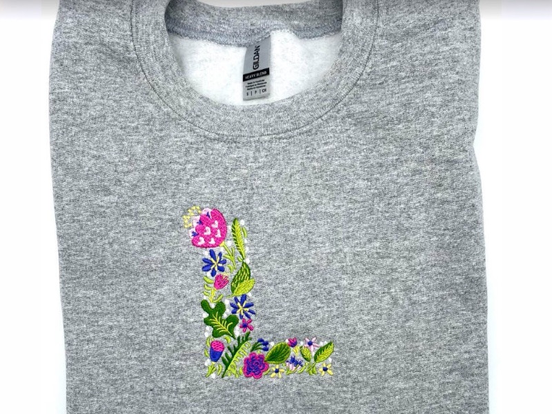 summer flower font sweater